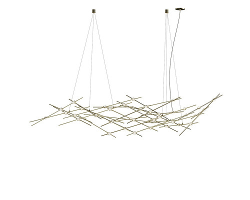 Sonneman Constellation Ursa Chandelier - Major, Satin Brass, Clear Faceted Acrylic Lens