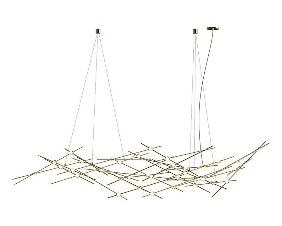 Sonneman Constellation Ursa Chandelier - Satin Brass, Major, White Optical Acrylic Lens, 3000K