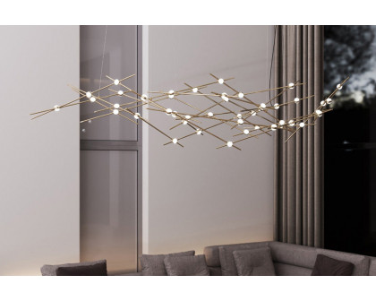 Sonneman Constellation Ursa Chandelier - Satin Brass, Major, White Optical Acrylic Lens, 3000K