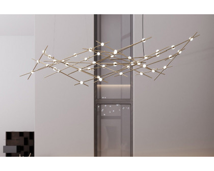 Sonneman Constellation Ursa Chandelier - Satin Brass, Major, White Optical Acrylic Lens, 3000K