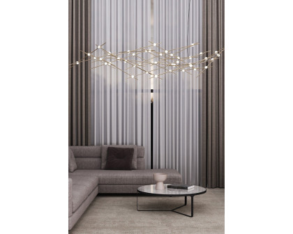 Sonneman Constellation Ursa Chandelier - Satin Brass, Major, White Optical Acrylic Lens, 3000K