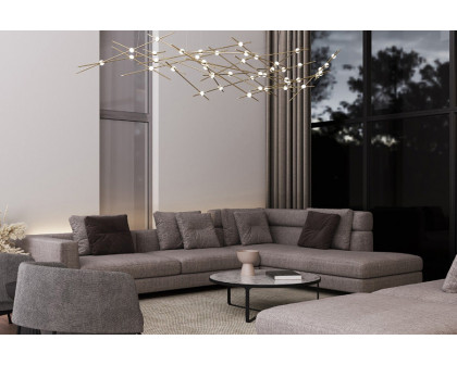 Sonneman Constellation Ursa Chandelier - Satin Brass, Major, White Optical Acrylic Lens, 2700K