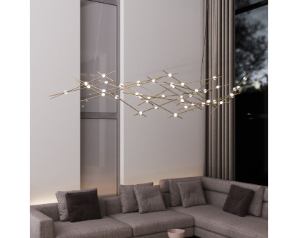 Sonneman Constellation Ursa Chandelier - Major, Satin Brass, White Optical Acrylic Lens