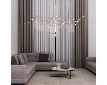 Sonneman Constellation Ursa Chandelier - Major, Satin Brass, White Optical Acrylic Lens