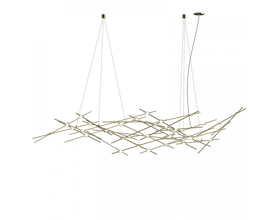 Sonneman Constellation Ursa Chandelier - Major, Satin Brass, White Optical Acrylic Lens