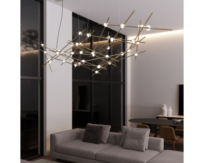 Sonneman Constellation Ursa Chandelier - Major, Satin Brass, White Optical Acrylic Lens