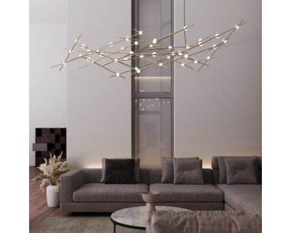 Sonneman Constellation Ursa Chandelier - Major, Satin Brass, White Optical Acrylic Lens