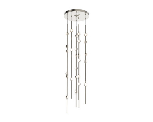 Sonneman Constellation Andromeda Chandelier - Short 12", Satin Nickel, White Optical Acrylic Lens