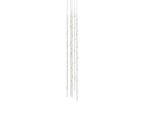 Sonneman Constellation Andromeda Chandelier - Tall 12", Satin Nickel, White Optical Acrylic Lens