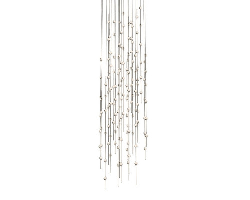 Sonneman Constellation Andromeda Chandelier - 25", Satin Nickel, Clear Faceted Acrylic Lens