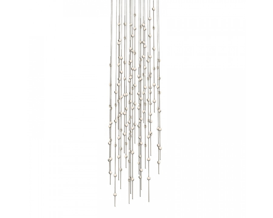 Sonneman Constellation Andromeda Chandelier - 25", Satin Nickel, Clear Faceted Acrylic Lens