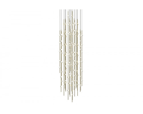 Sonneman Constellation Andromeda Chandelier - Satin Brass, 25", Round, White Optical Acrylic Lens, 3000K