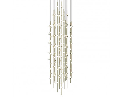 Sonneman Constellation Andromeda Chandelier - 25", Satin Brass, White Optical Acrylic Lens