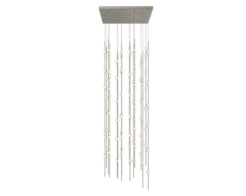 Sonneman Constellation Andromeda Chandelier - 24", Satin Nickel, Clear Faceted Acrylic Lens