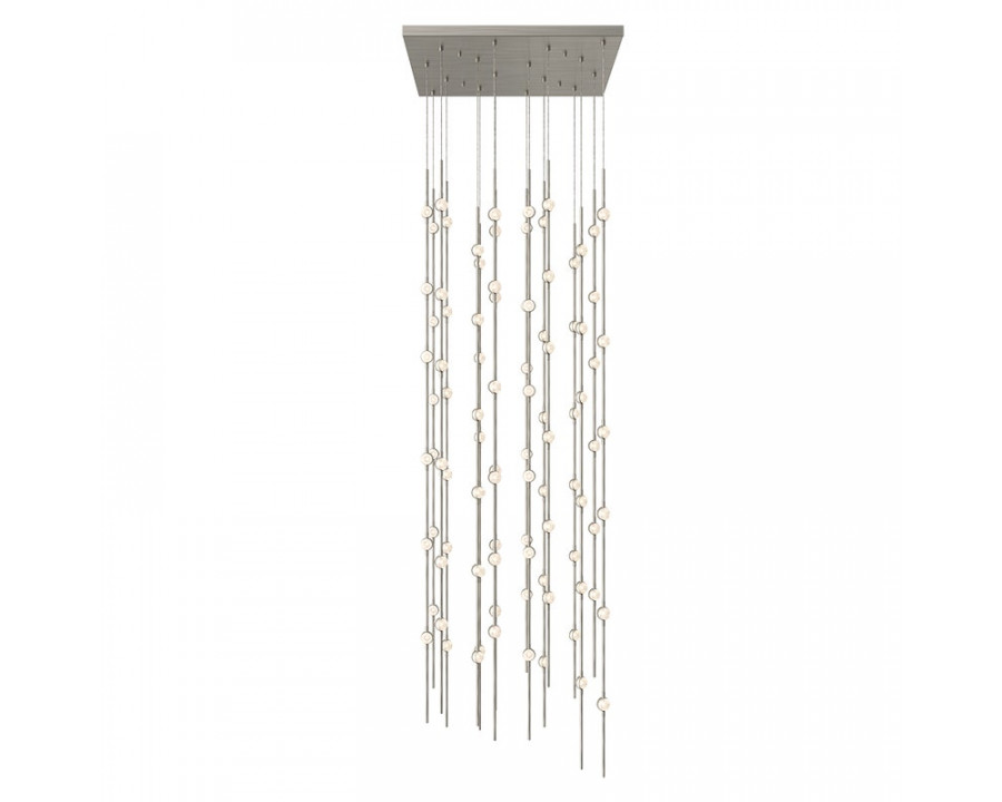 Sonneman Constellation Andromeda Chandelier - 24", Satin Nickel, Clear Faceted Acrylic Lens