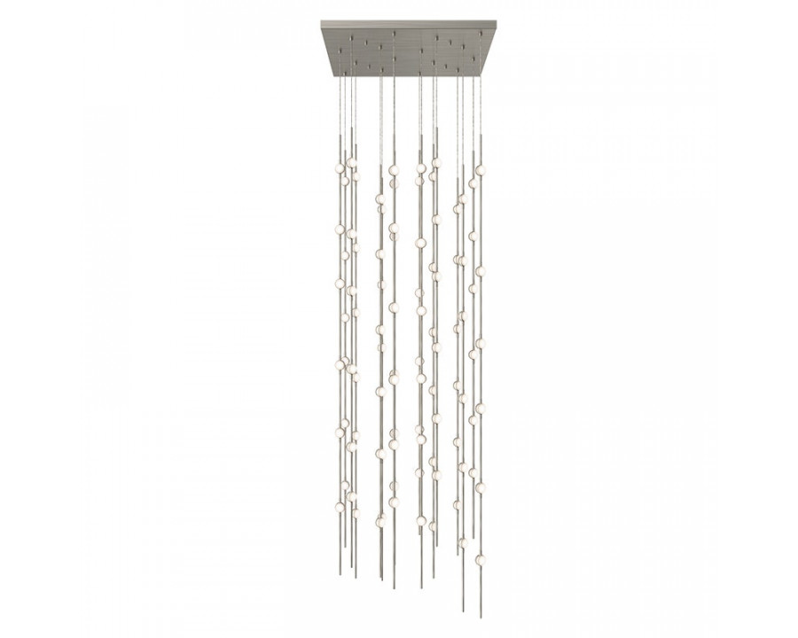 Sonneman Constellation Andromeda Chandelier - 24", Satin Nickel, White Optical Acrylic Lens