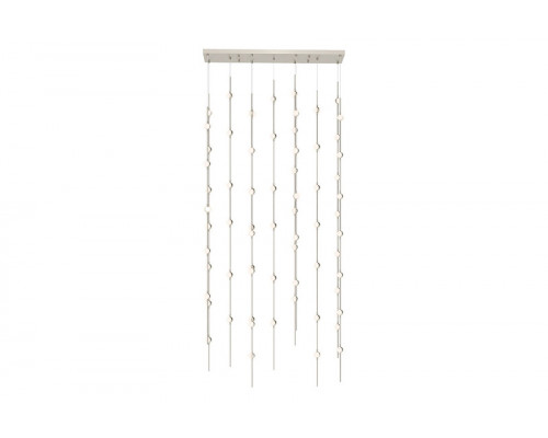 Sonneman Constellation Andromeda Chandelier - Satin Nickel, 36", Rectangle, White Optical Acrylic Lens, 3000K