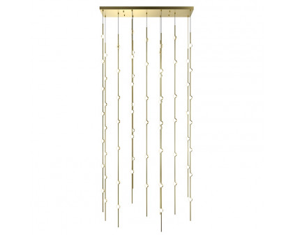 Sonneman Constellation Andromeda Chandelier - 36", Satin Brass, White Optical Acrylic Lens