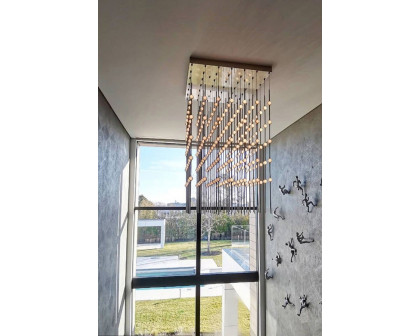 Sonneman Constellation Cosmic Cube Chandelier - Satin Nickel, 20", White Optical Acrylic Lens, 2700K