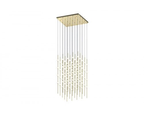 Sonneman Constellation Cosmic Cube Chandelier - Satin Brass, 20", White Optical Acrylic Lens, 3000K