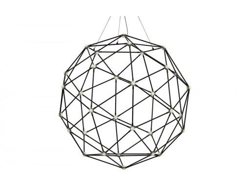 Sonneman Constellation Hedron Chandelier - Polished Black Nickel, Clear Faceted Acrylic Lens