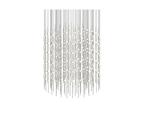 Sonneman Constellation Centaurus LED Chandelier - Satin Nickel, Cylinder, White Optical Acrylic Lens, 3000K