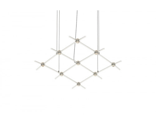 Sonneman Constellation Aquarius Chandelier - Satin Nickel, Minor, Clear Faceted Acrylic Lens, 3000K