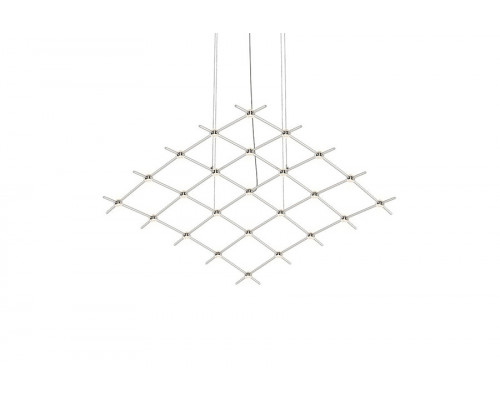 Sonneman Constellation Aquarius Chandelier - Satin Nickel, Medius, Clear Faceted Acrylic Lens, 3000K