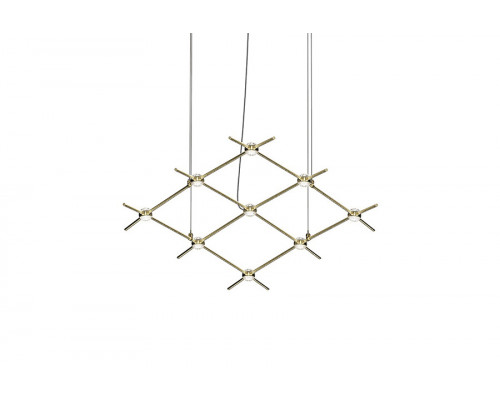 Sonneman Constellation Aquarius Chandelier - Satin Brass, Minor, Clear Faceted Acrylic Lens, 3000K