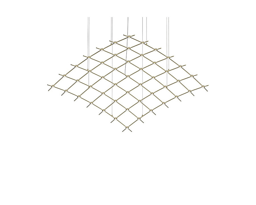 Sonneman Constellation Aquarius Chandelier - Satin Brass, Major, Clear Faceted Acrylic Lens, 3000K