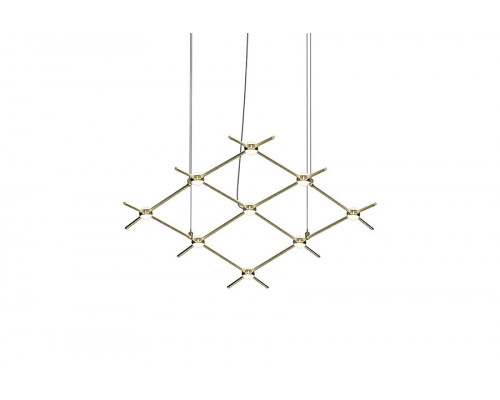 Sonneman Constellation Aquarius Chandelier - Satin Brass, Minor, White Optical Acrylic Lens, 3000K