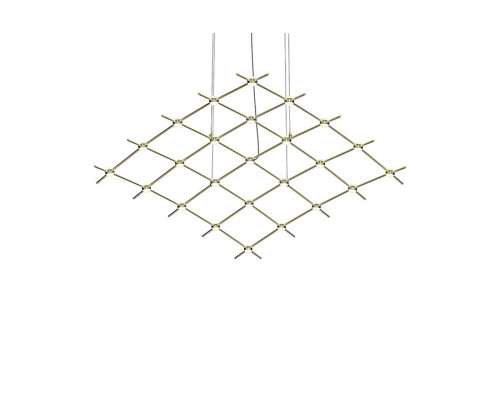 Sonneman Constellation Aquarius Chandelier - Satin Brass, Medius, White Optical Acrylic Lens, 3000K