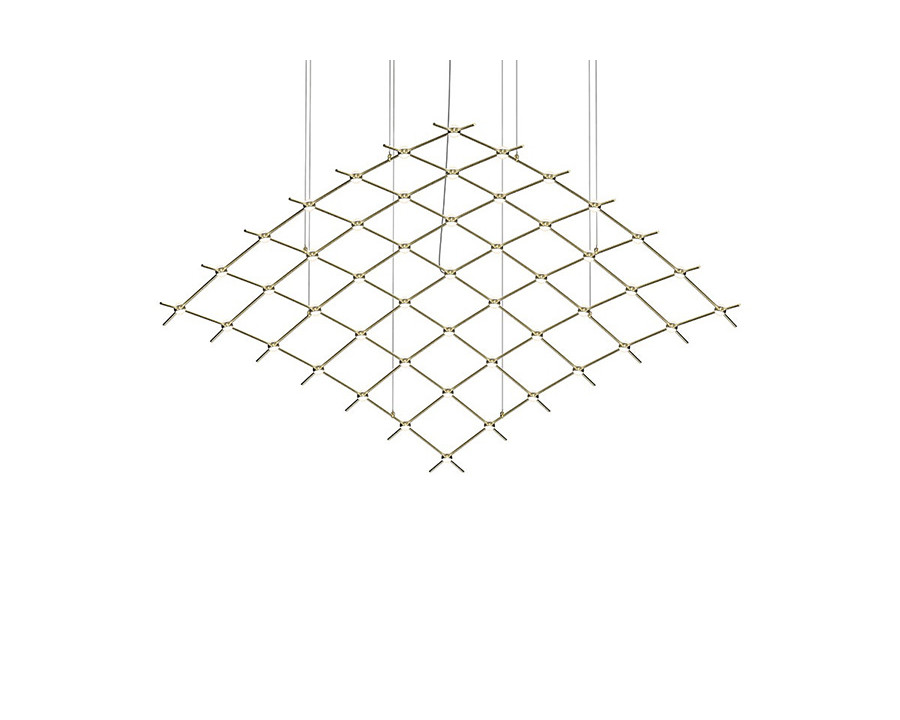 Sonneman Constellation Aquarius Chandelier - Satin Brass, Major, White Optical Acrylic Lens, 3000K