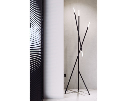 Sonneman Qux LED Floor Lamp - Satin Black