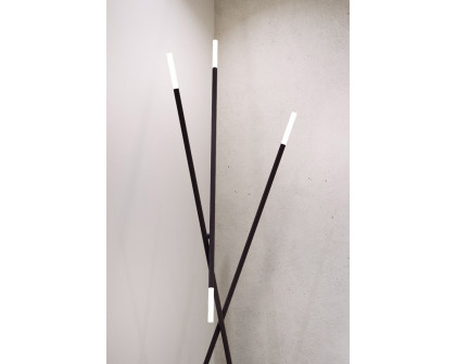 Sonneman Qux LED Floor Lamp - Satin Black