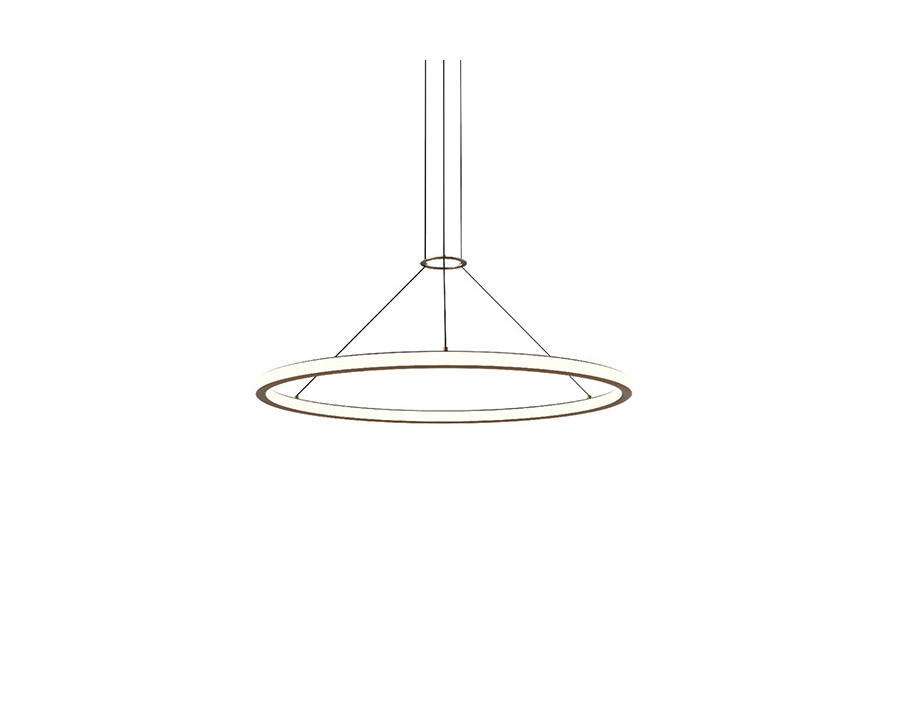 Sonneman Luna Round LED Pendant - Painted Brass, 36" Round, 3000K