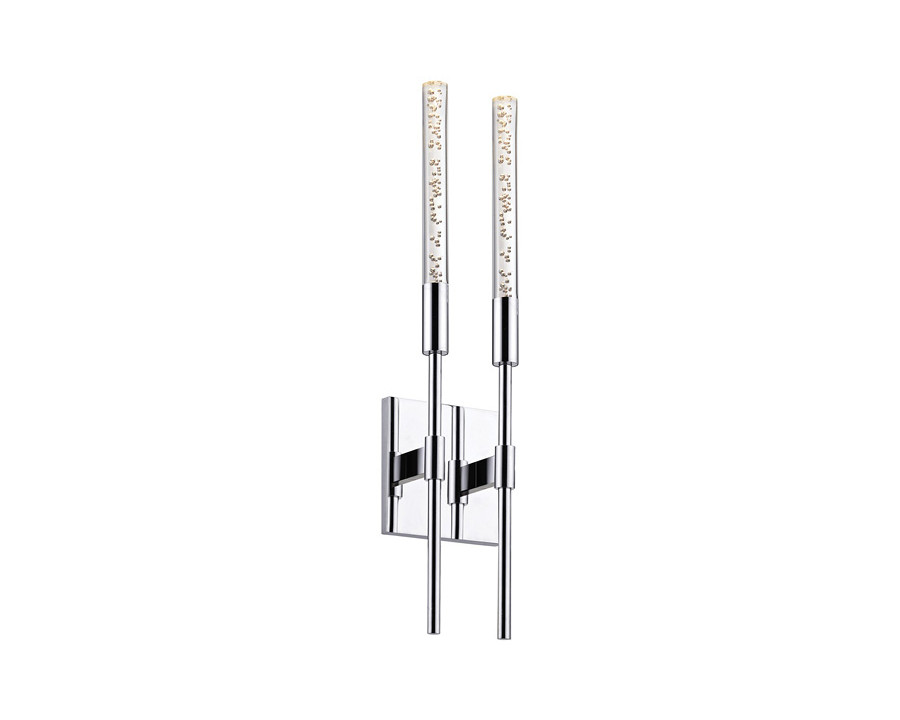 Sonneman Champagne Wands Sconce - Polished Chrome, 2-Arm