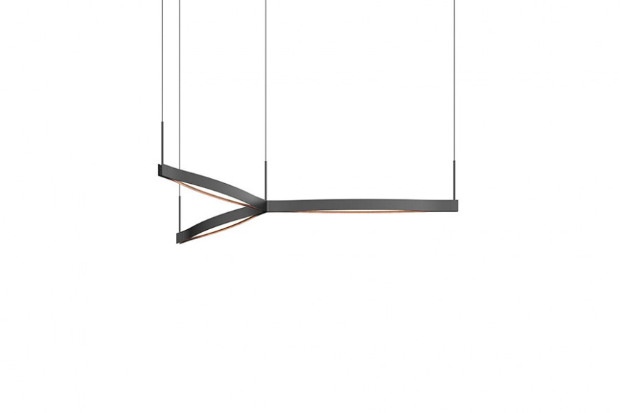 Sonneman™ Ola LED Pendant - Satin Black, Tri-Star