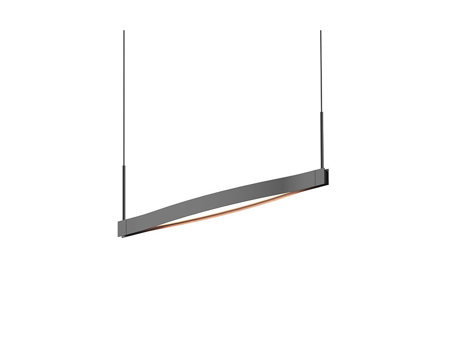 Sonneman Ola LED Pendant - Satin Black, Single Linear