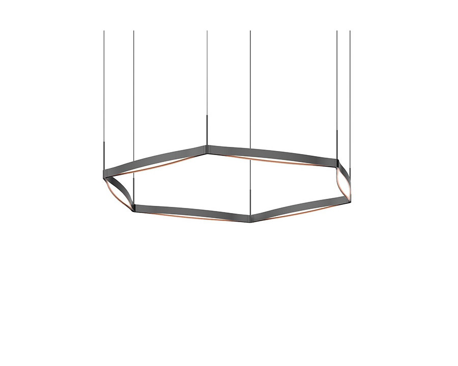 Sonneman Ola LED Pendant - Satin Black, Single Ring