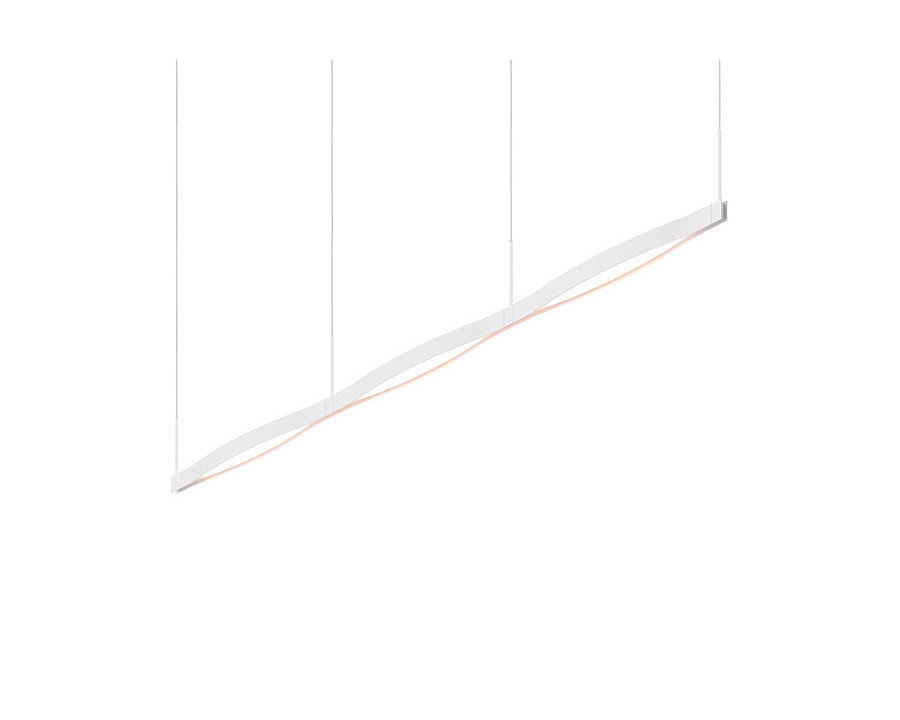 Sonneman Ola LED Pendant - Satin White, Triple Linear