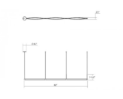 Sonneman Ola LED Pendant - Satin White, Triple Linear