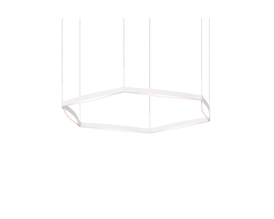 Sonneman Ola LED Pendant - Satin White, Single Ring