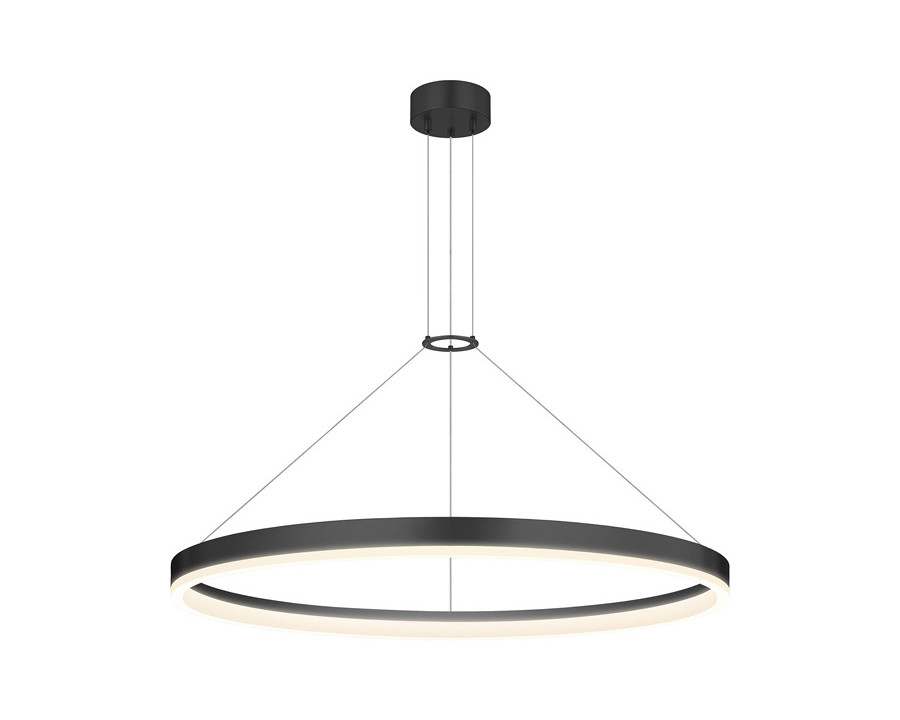 Sonneman Corona Ring LED Pendant - Satin Black, 32", 3000K