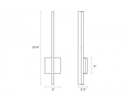 Sonneman Stiletto Dimmable LED Sconce/Bath Bar - Satin White, 24"