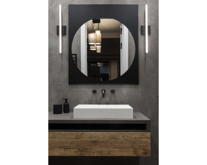 Sonneman Stiletto Dimmable LED Sconce/Bath Bar - Satin Black, 24"