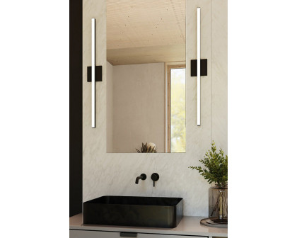 Sonneman Stiletto Dimmable LED Sconce/Bath Bar - Satin Black, 32"