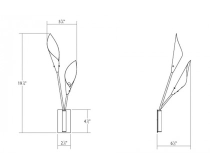 Sonneman Calla LED Sconce - Satin White