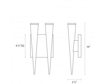 Sonneman - Micro Cone LED Double Sconce