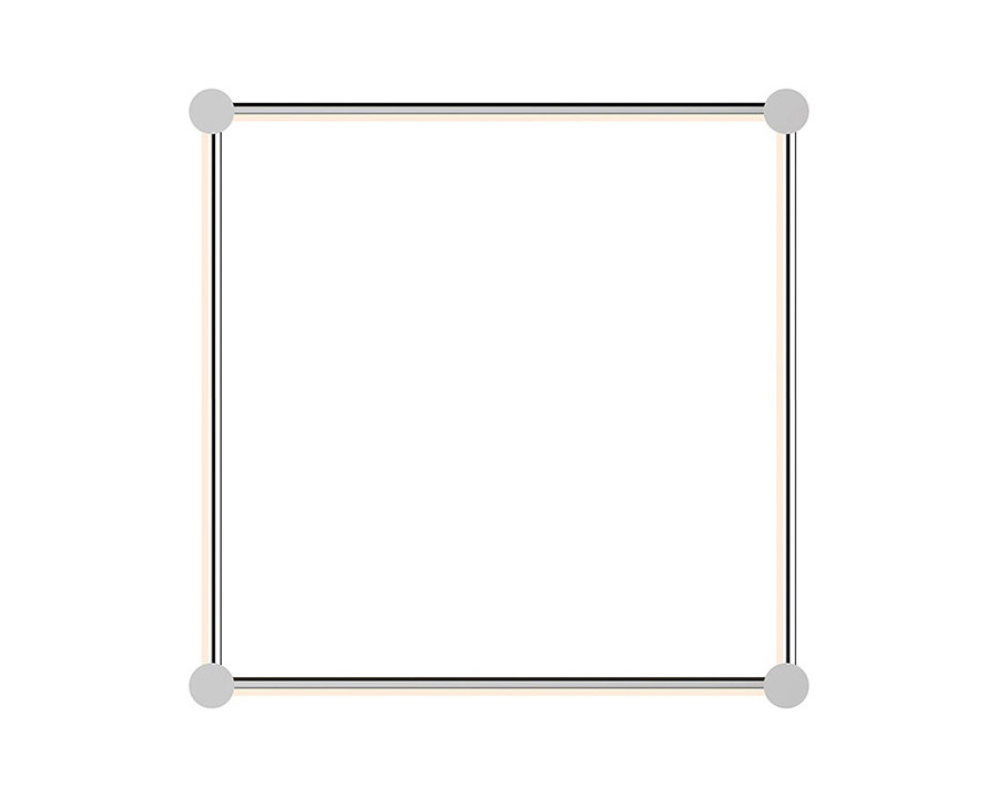 Sonneman Purolinear 360 LED Wall Bar - Polished Chrome, 24", Square